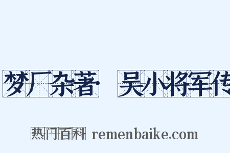 梦厂杂著·吴小将军传是什么意思的图片